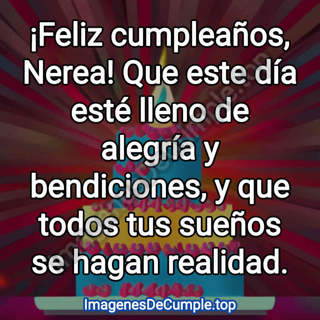 Feliz cumpleaños para Nerea