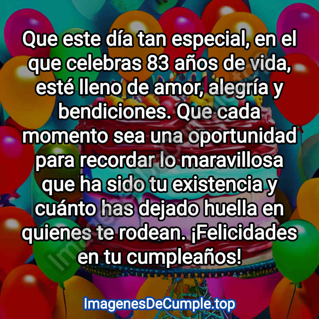 feliz cumpleaños para 83 años imagenes