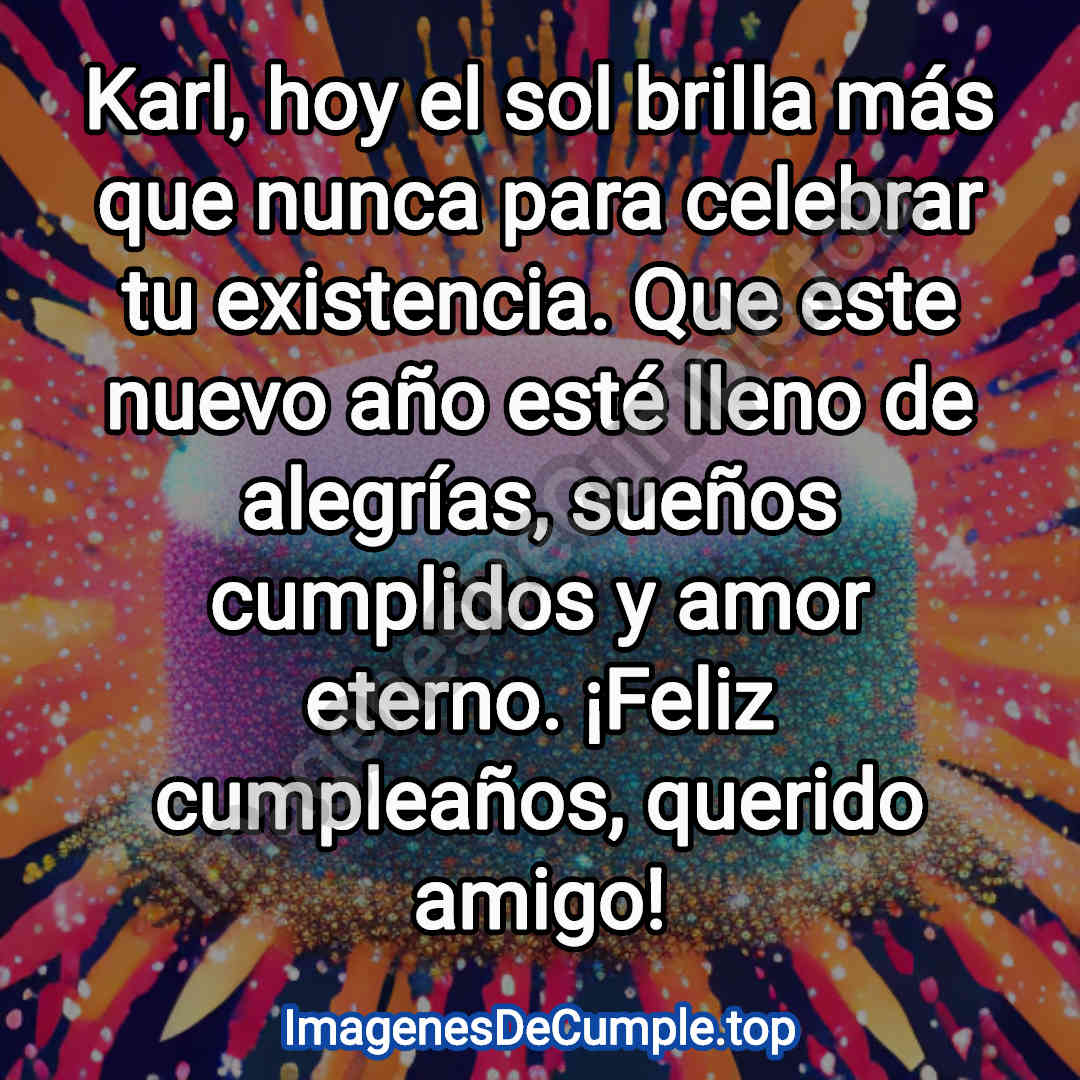 bonita tarjeta de feliz cumpleaños para Karl en imagenes