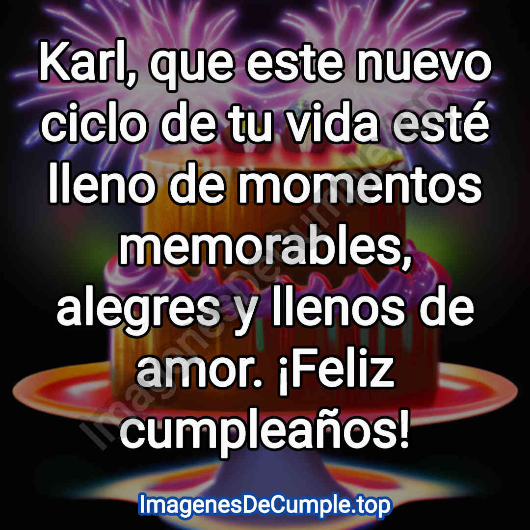 feliz cumpleaños para Karl imagenes