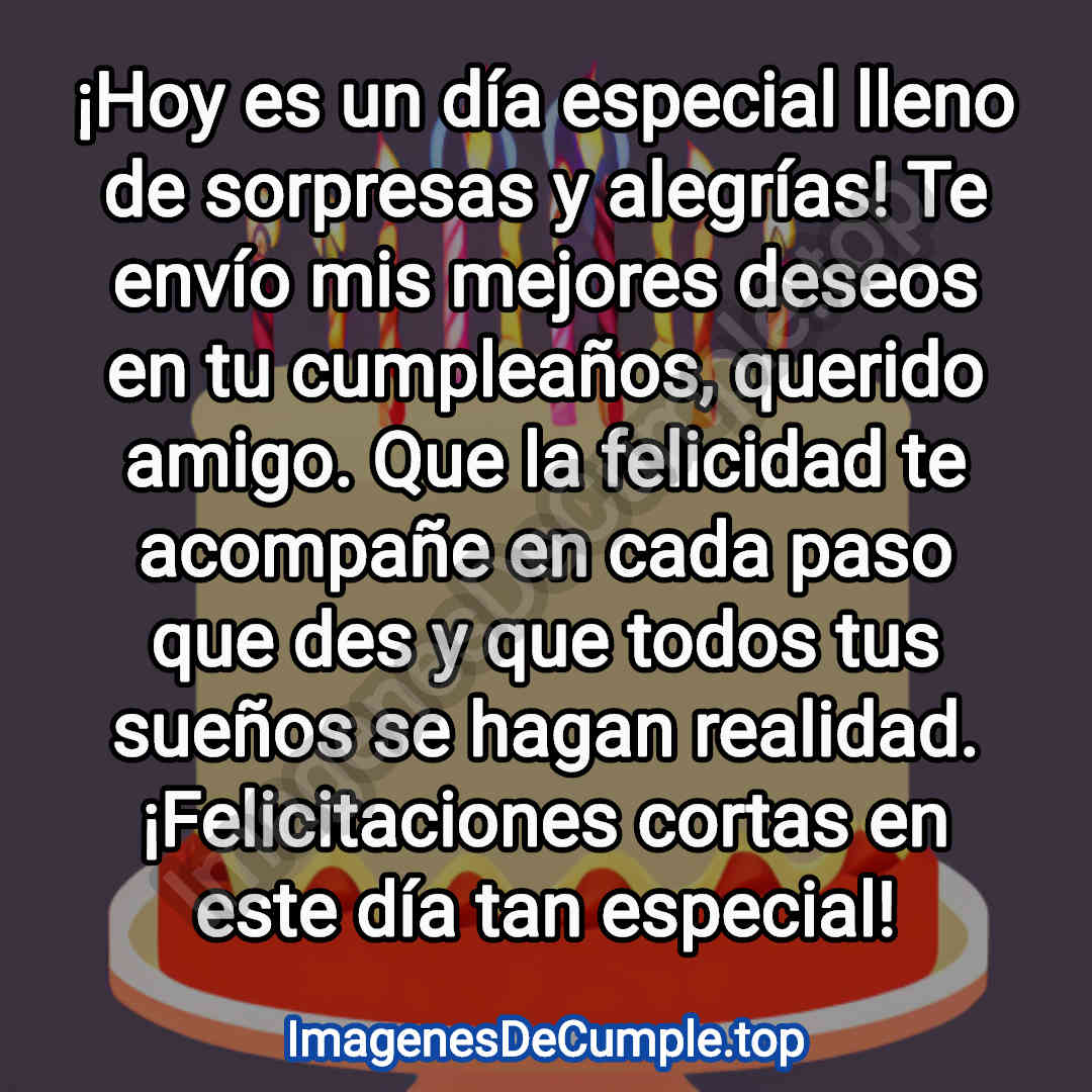 feliz cumpleaños para felicitaciones cortas imagenes