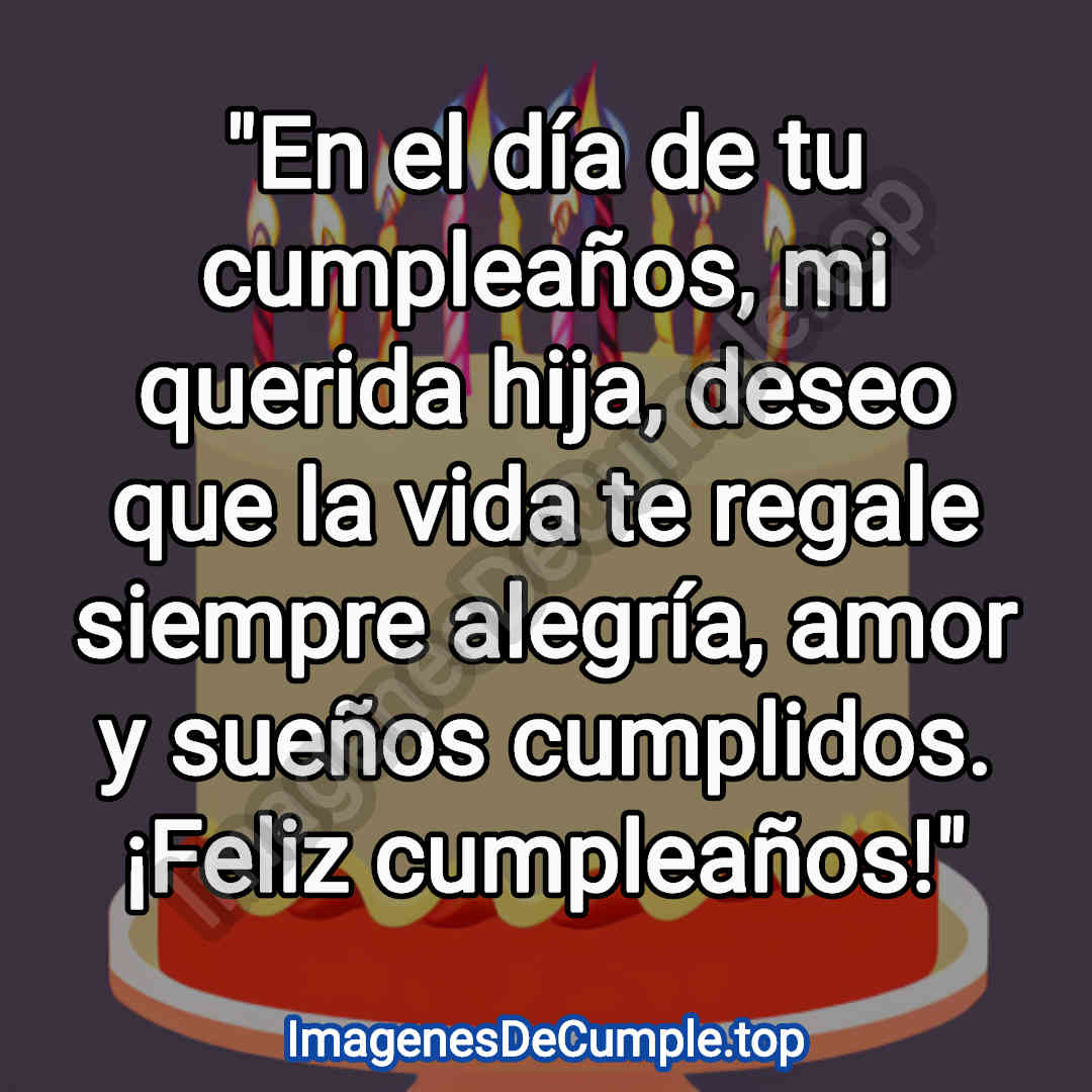 feliz cumpleaños para hija imagenes