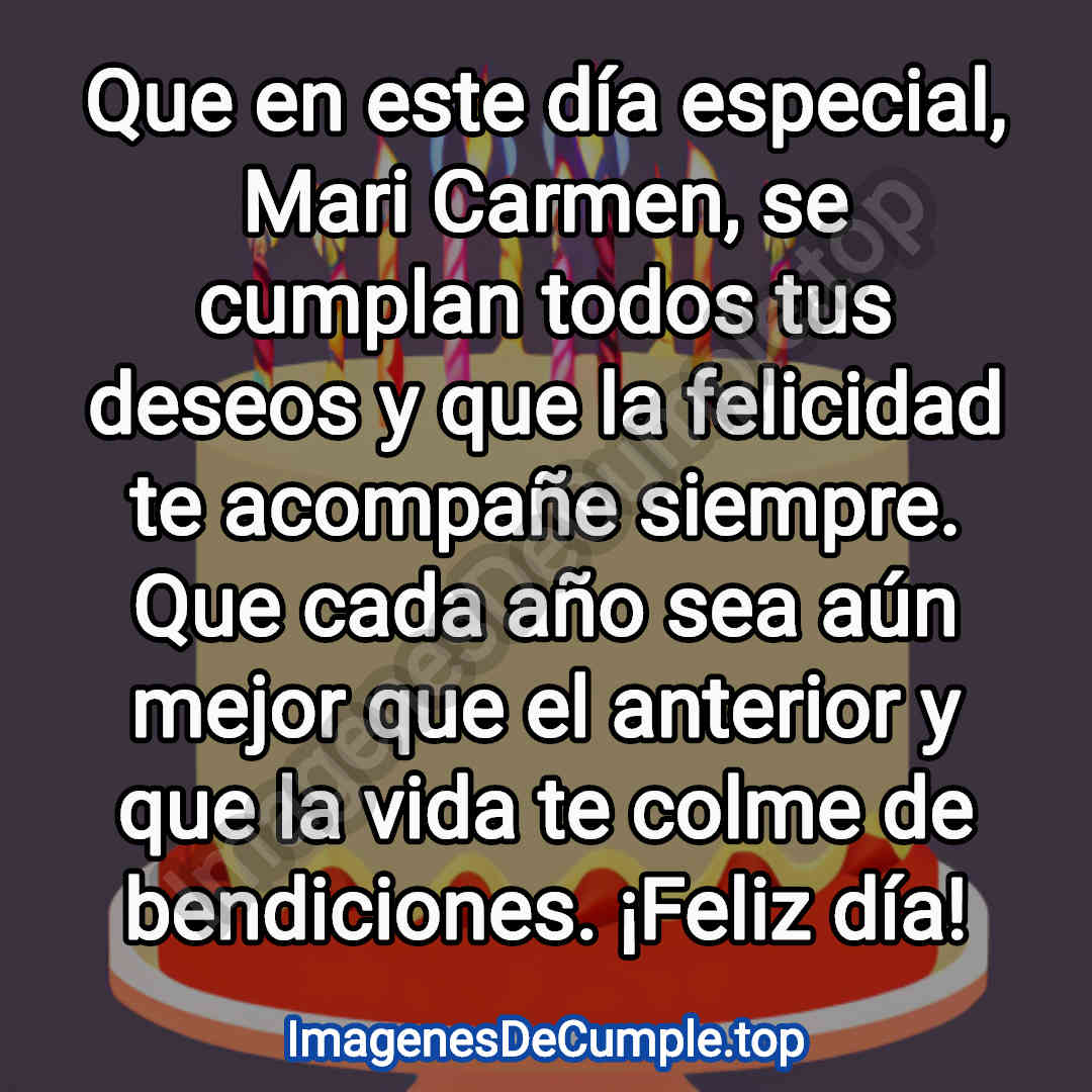 feliz cumpleaños para mari carmen imagenes