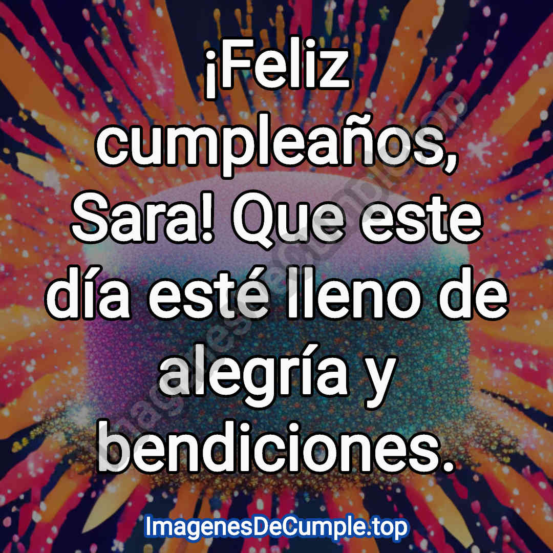 bonita tarjeta de feliz cumpleaños para sara en imagenes