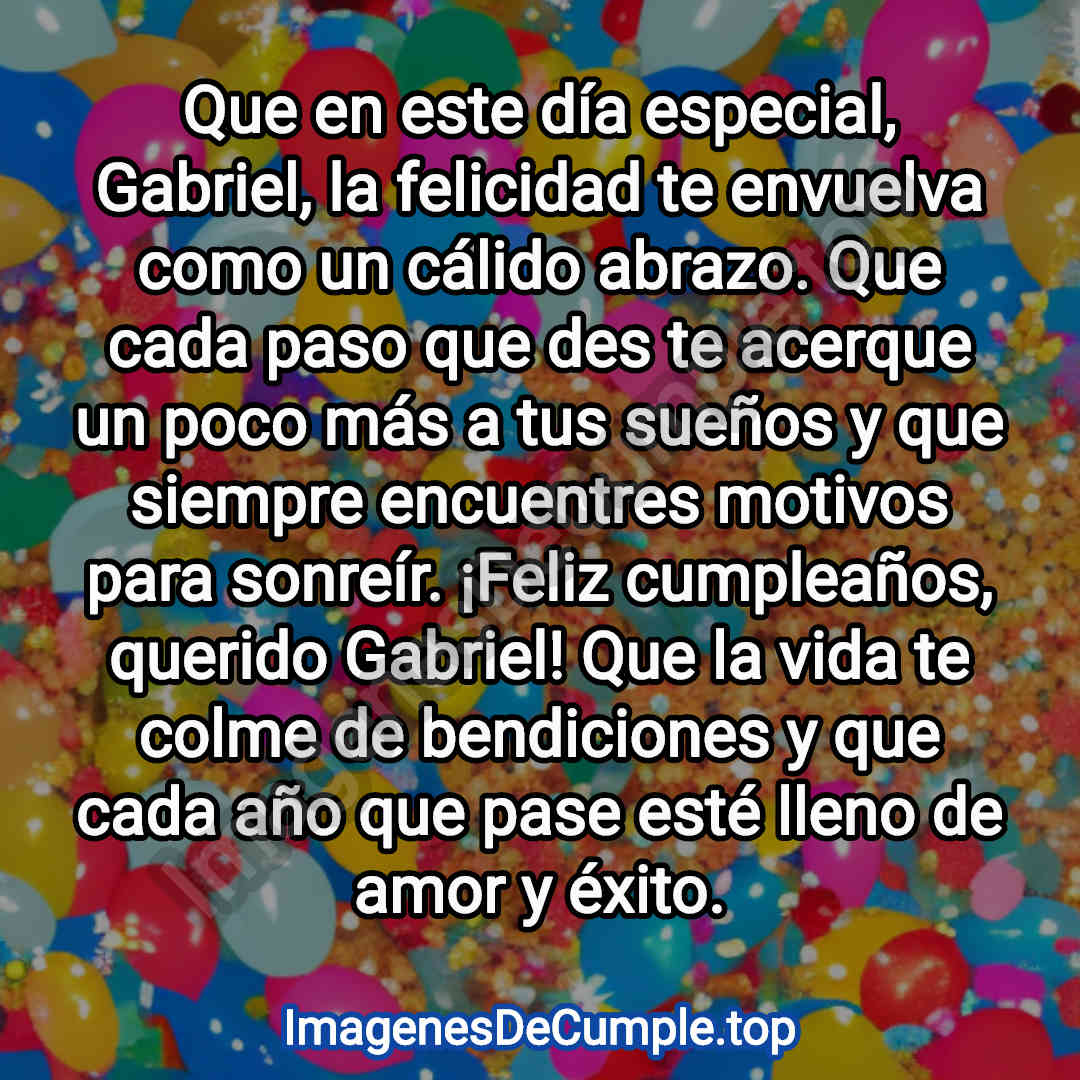 desear un feliz cumpleaños para Gabriel con imagenes