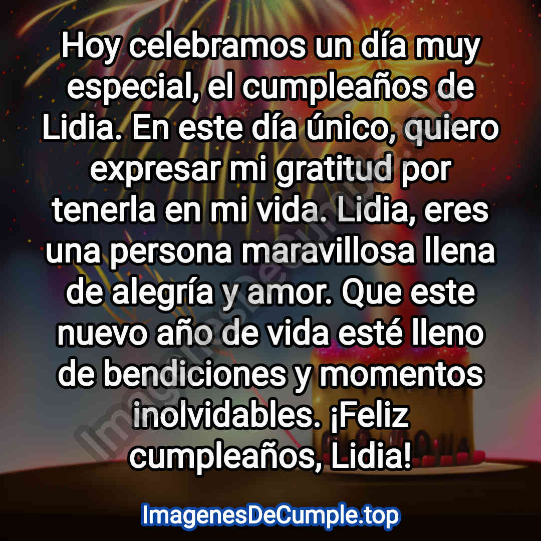 feliz cumpleaños para Lidia imagenes