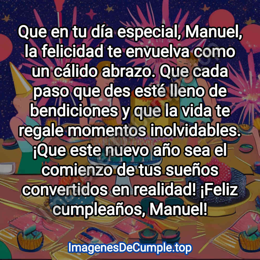 feliz cumpleaños para Manuel imagenes