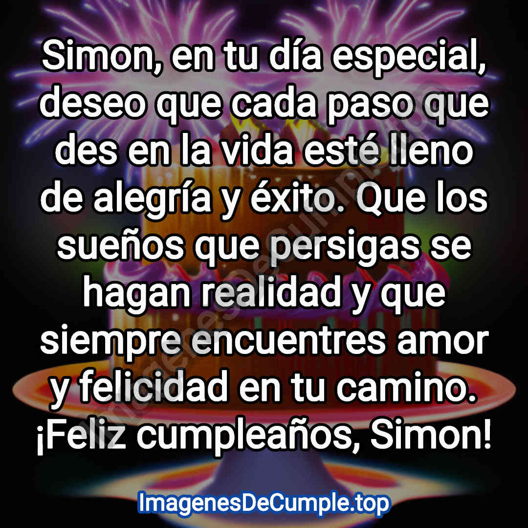 bonita tarjeta de feliz cumpleaños para Simon en imagenes