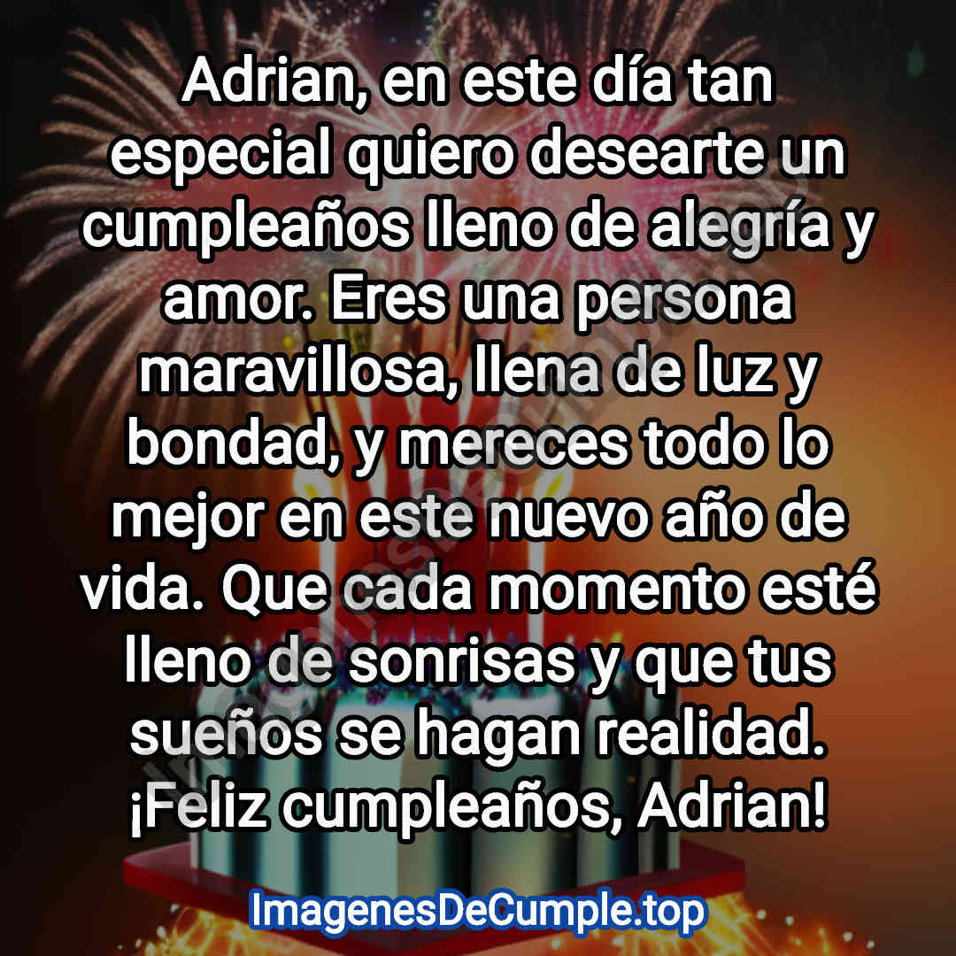 hermosas imagenes de felicitaciones de cumpleaños para adrian