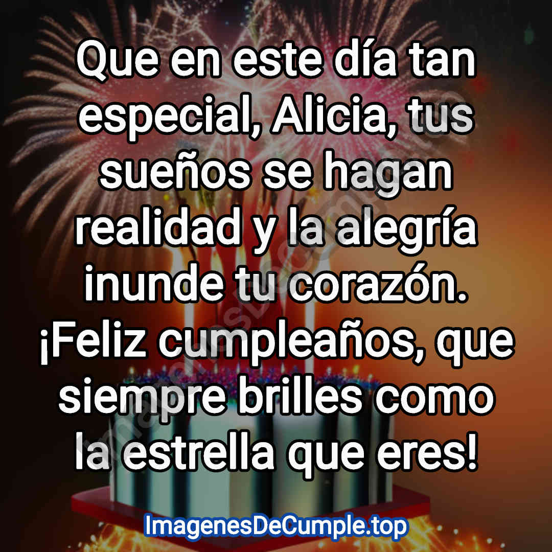 preciosas imagenes de felicitaciones de cumpleaños para alicia