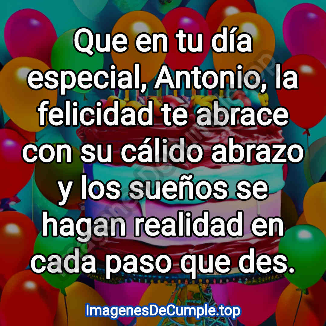 bonita tarjeta de feliz cumpleaños para antonio en imagenes