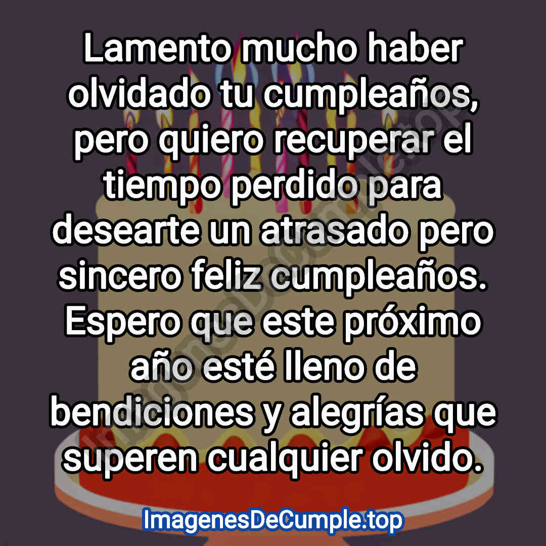 bonita tarjeta de feliz cumpleaños para atrasado en imagenes