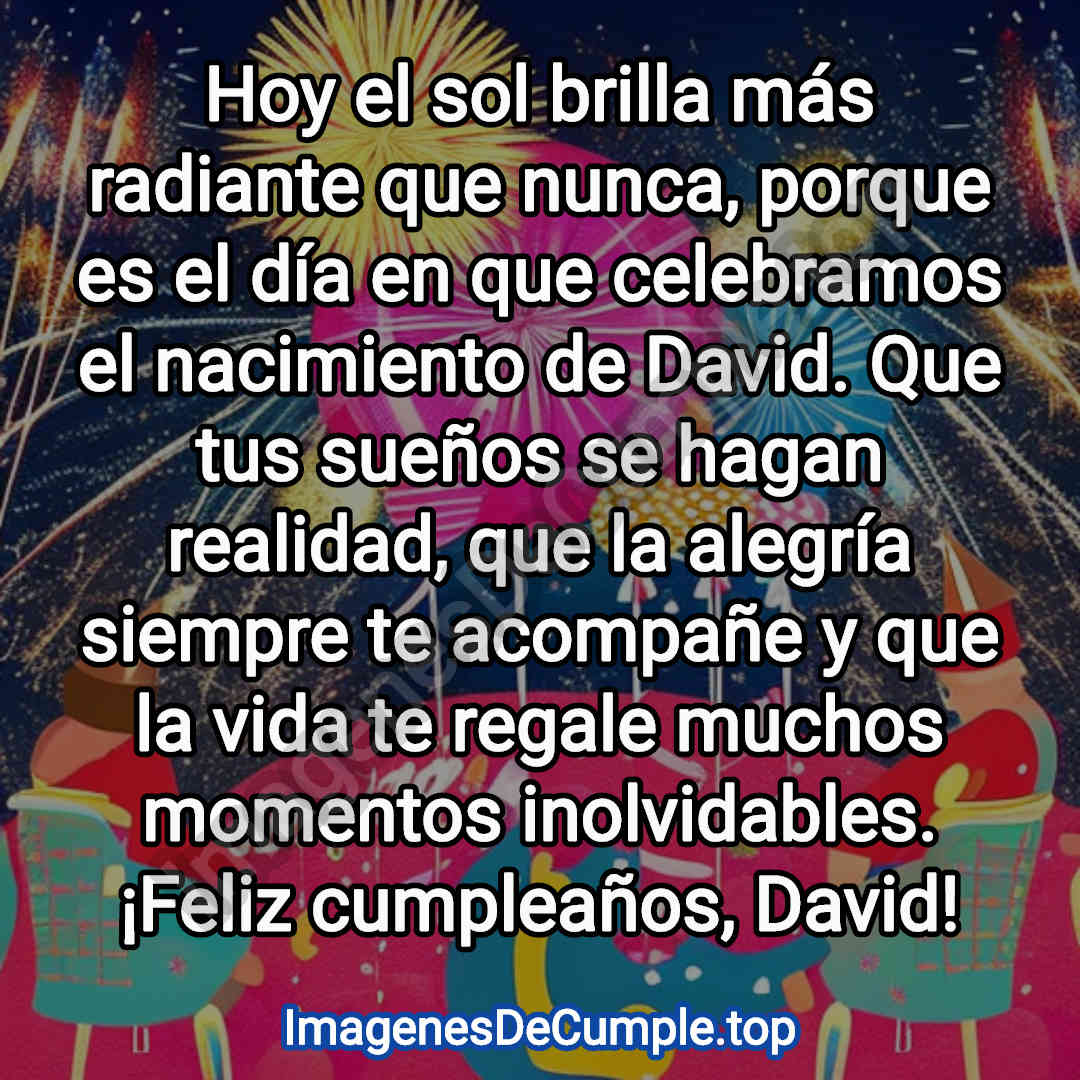 Feliz cumpleaños para david