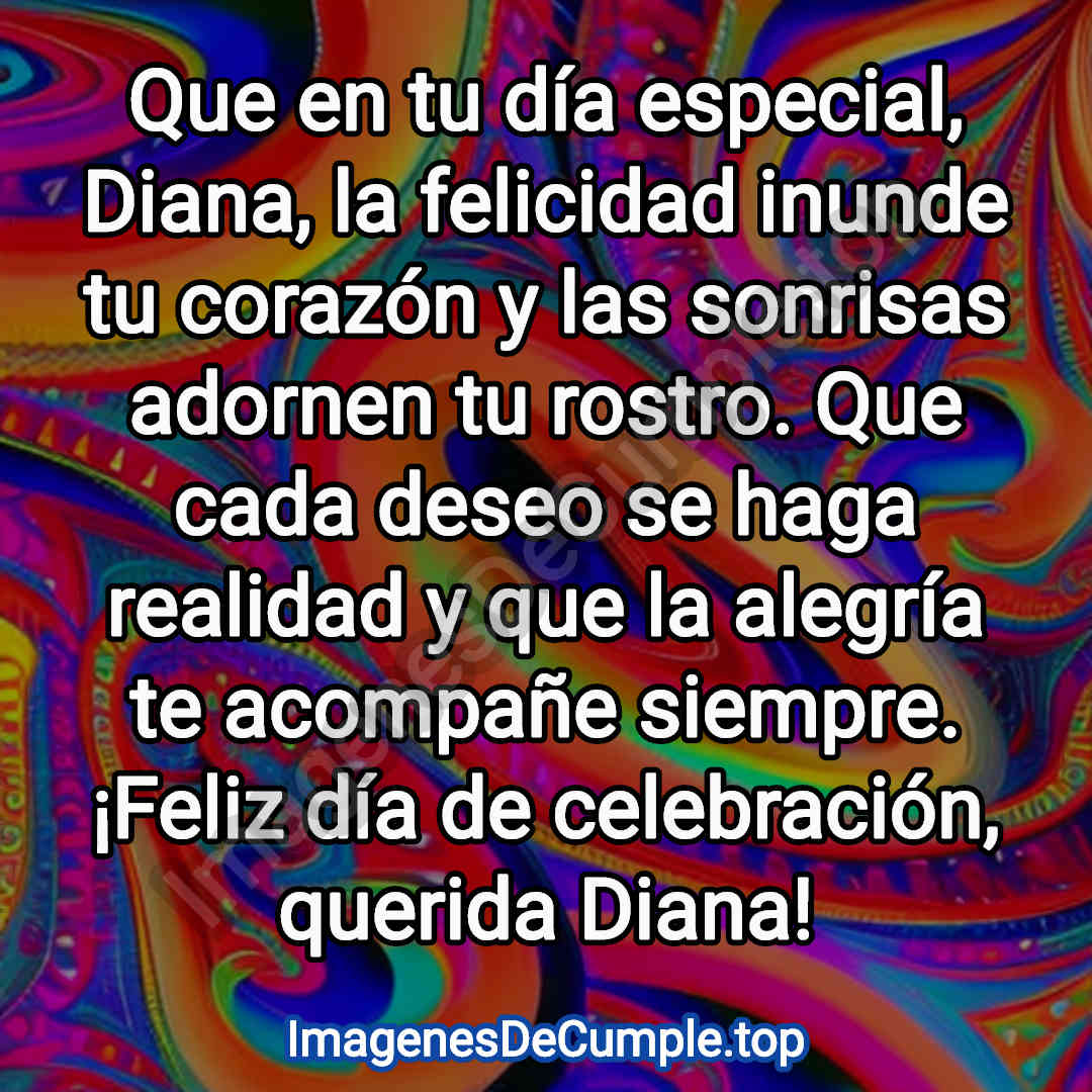 bonita tarjeta de feliz cumpleaños para diana en imagenes