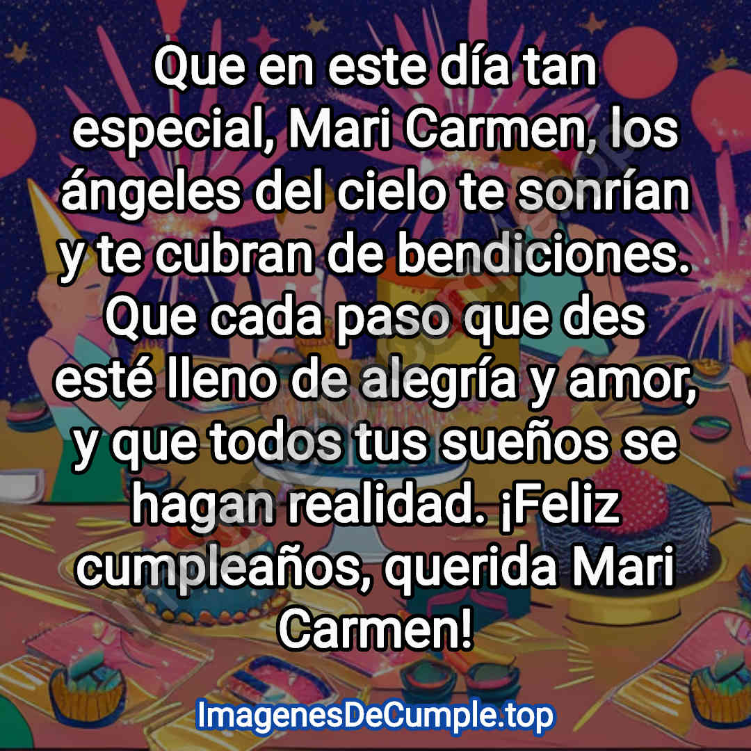 feliz cumpleaños para mari carmen imagenes