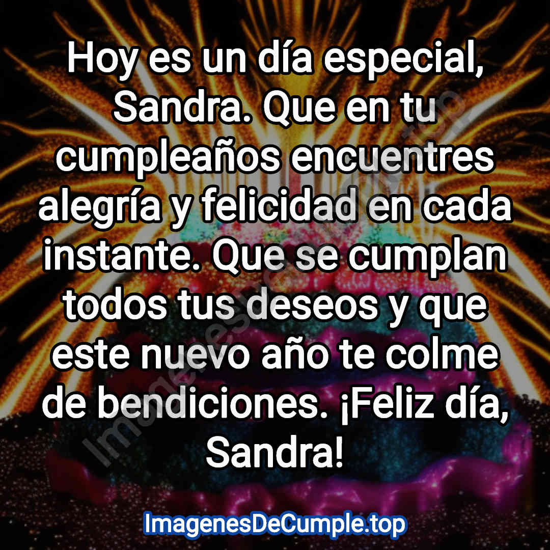 bonita tarjeta de feliz cumpleaños para sandra en imagenes