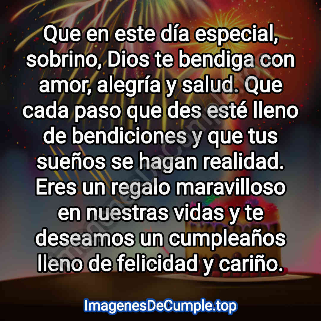 desear un feliz cumpleaños para sobrino dios te bendiga con imagenes