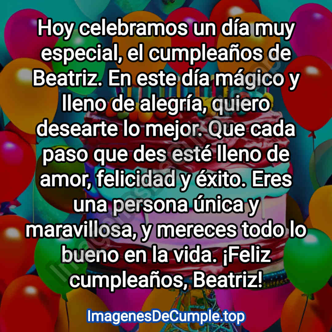 bonita tarjeta de feliz cumpleaños para Beatriz en imagenes