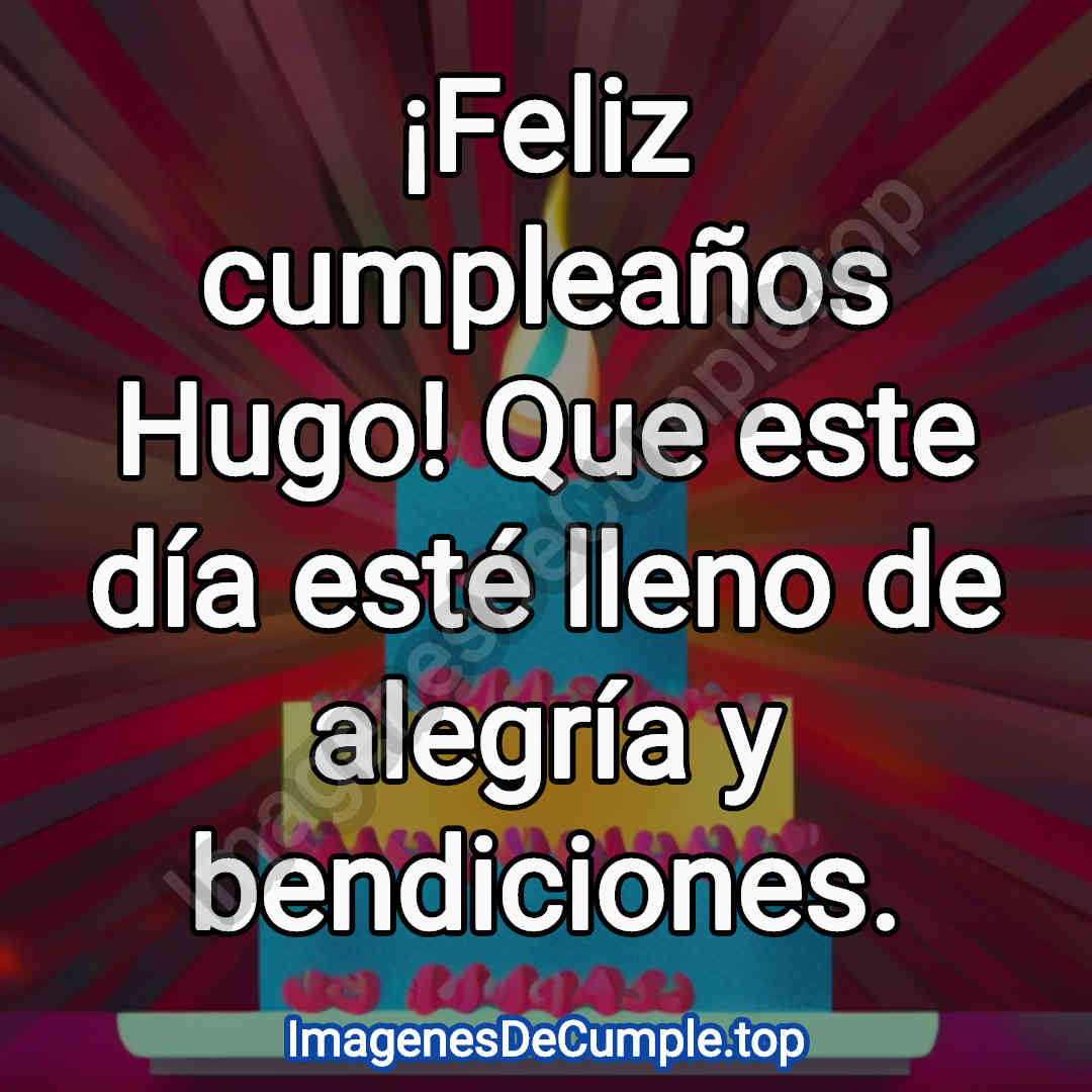 bonita tarjeta de feliz cumpleaños para Hugo en imagenes