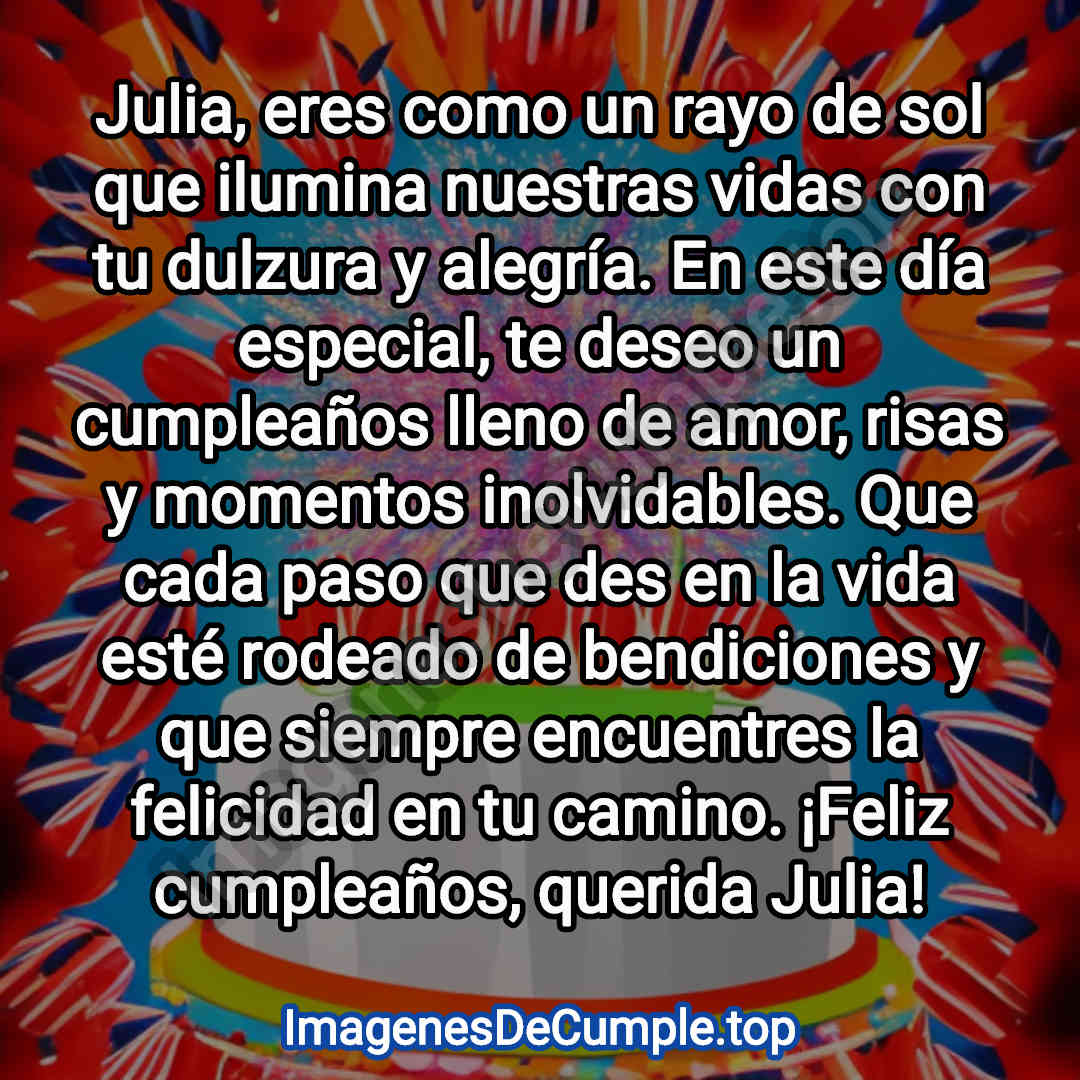 feliz cumpleaños para Julia imagenes