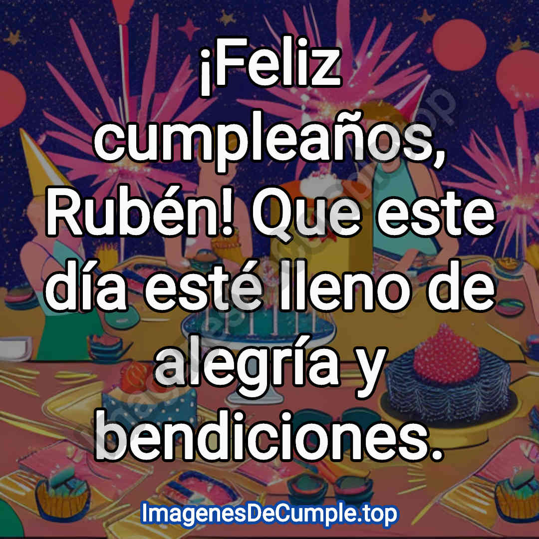 bonita tarjeta de feliz cumpleaños para Ruben en imagenes