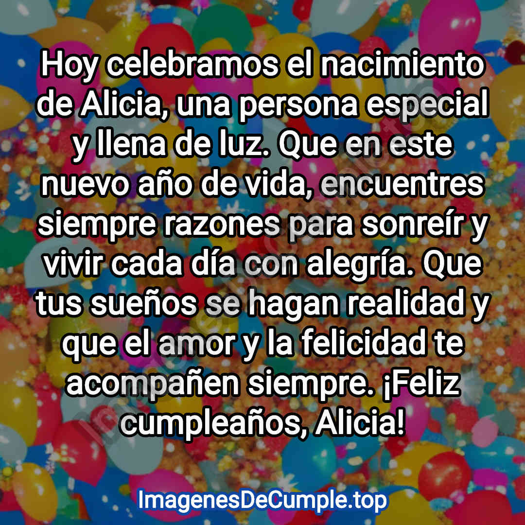 hermosas imagenes de cumpleaños para alicia