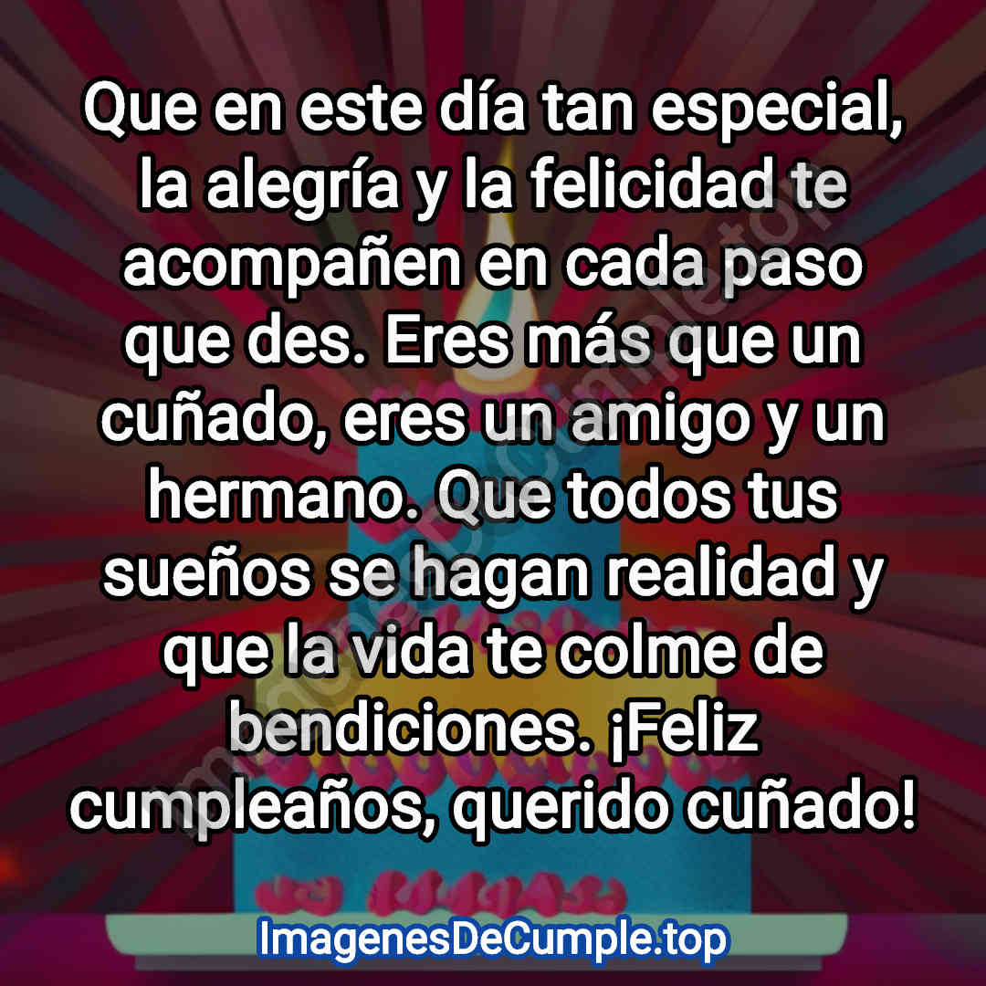 bonita tarjeta de feliz cumpleaños para cuñado en imagenes