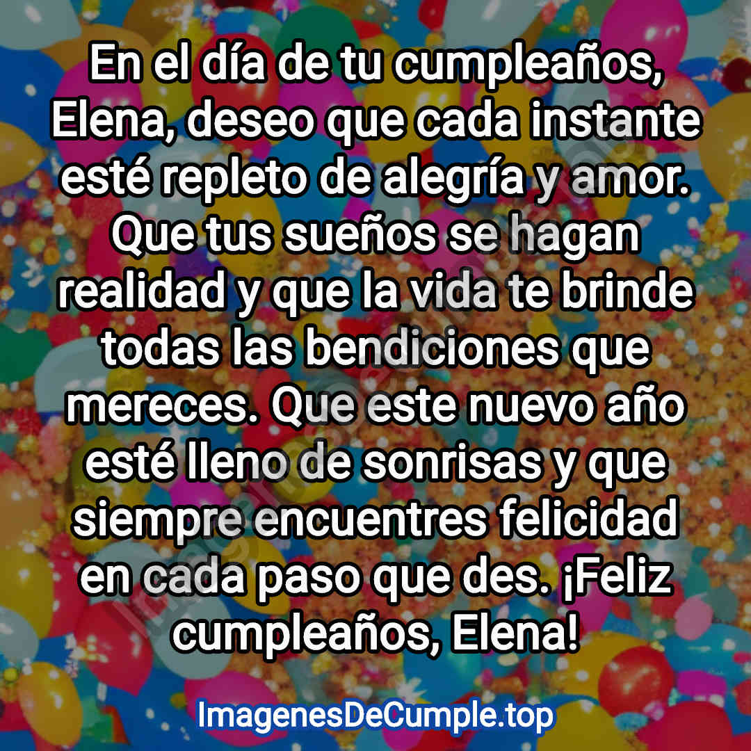 desear un feliz cumpleaños para elena con imagenes