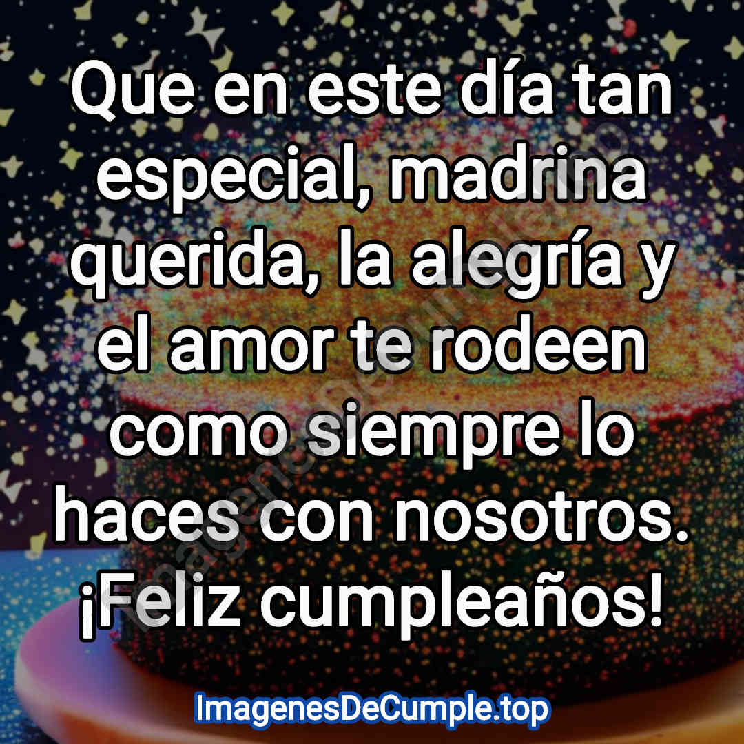 bonita tarjeta de feliz cumpleaños para madrina en imagenes