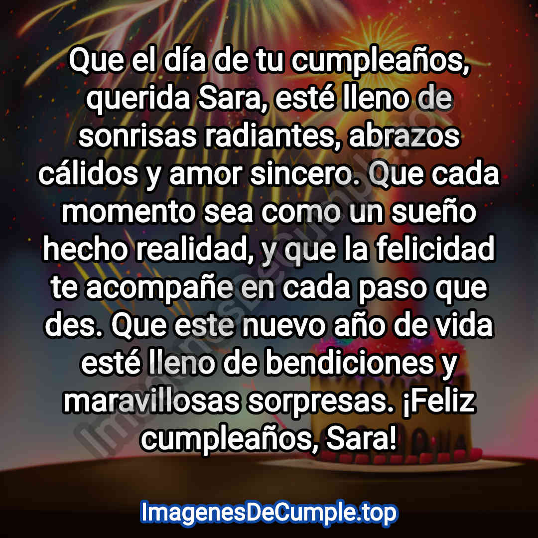 desear un feliz cumpleaños para sara con imagenes