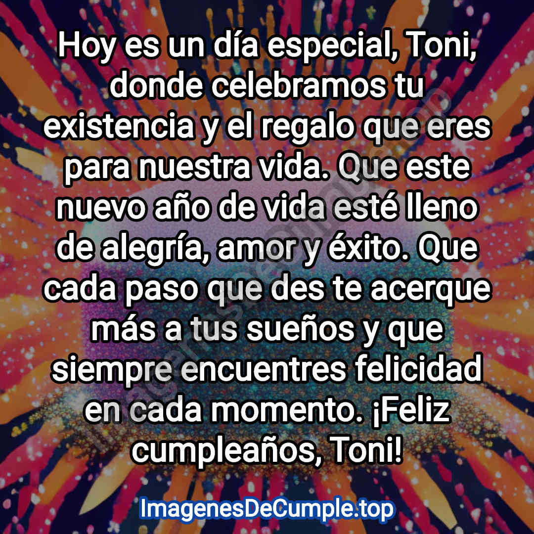 feliz cumpleaños para toni imagenes